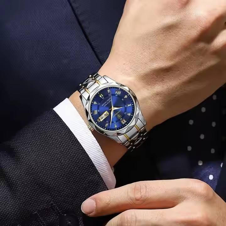 POEDAGAR 615 Luxury Men Business Brand Wristwatch High Quality Reloj Waterproof Luminous Date Week Quartz Men's Watches for Man